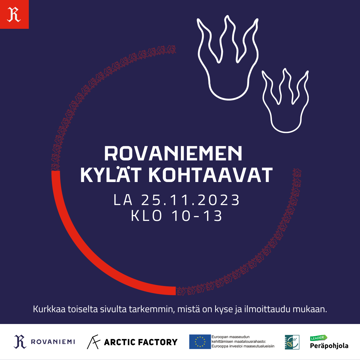 Rovaniemen kylät kohtaavat kutsu 25.11. klo 10-13